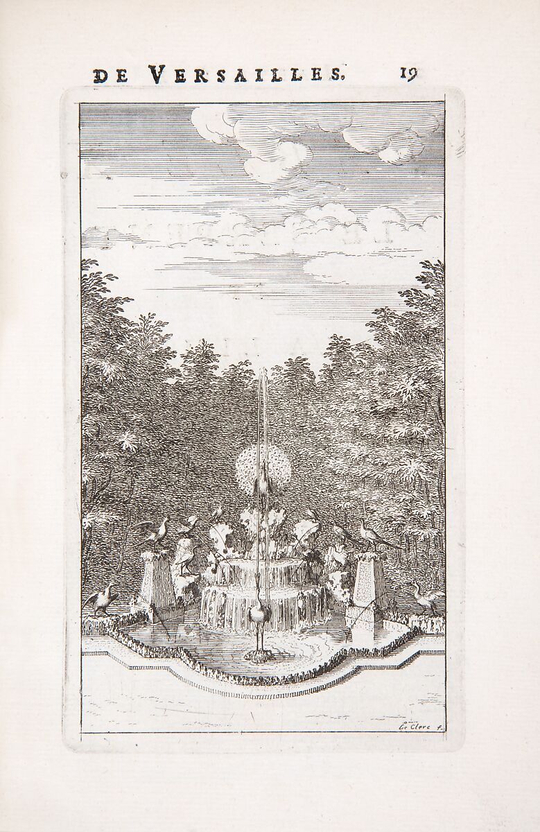 Labyrinte de Versailles, Written by Isaac de Benserade, Etching