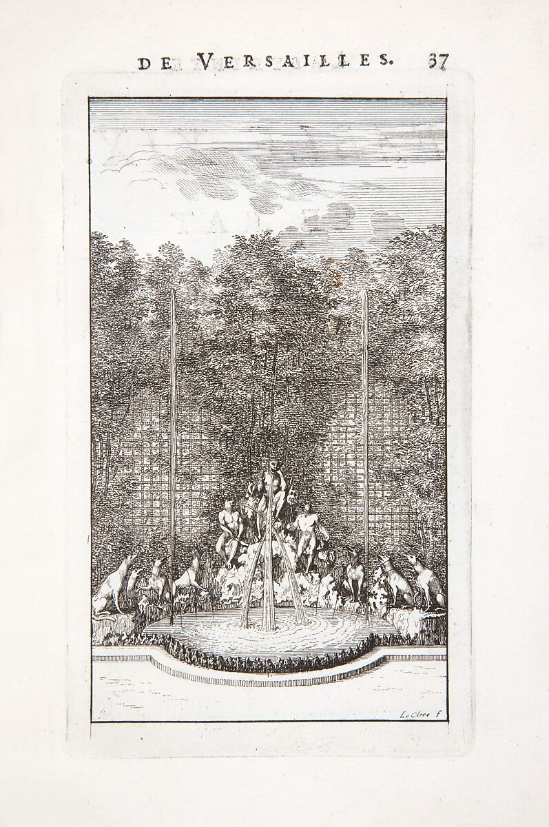 Labyrinte de Versailles, Written by Isaac de Benserade, Etching