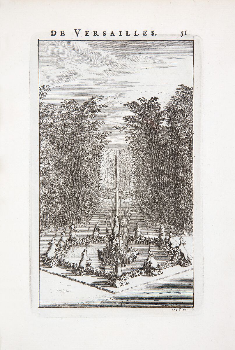 Labyrinte de Versailles, Written by Isaac de Benserade, Etching