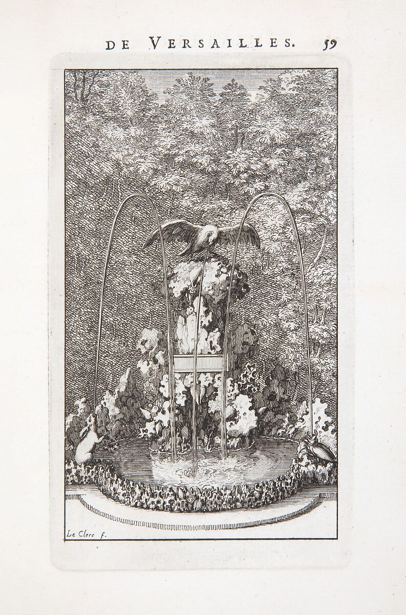 Labyrinte de Versailles, Written by Isaac de Benserade, Etching