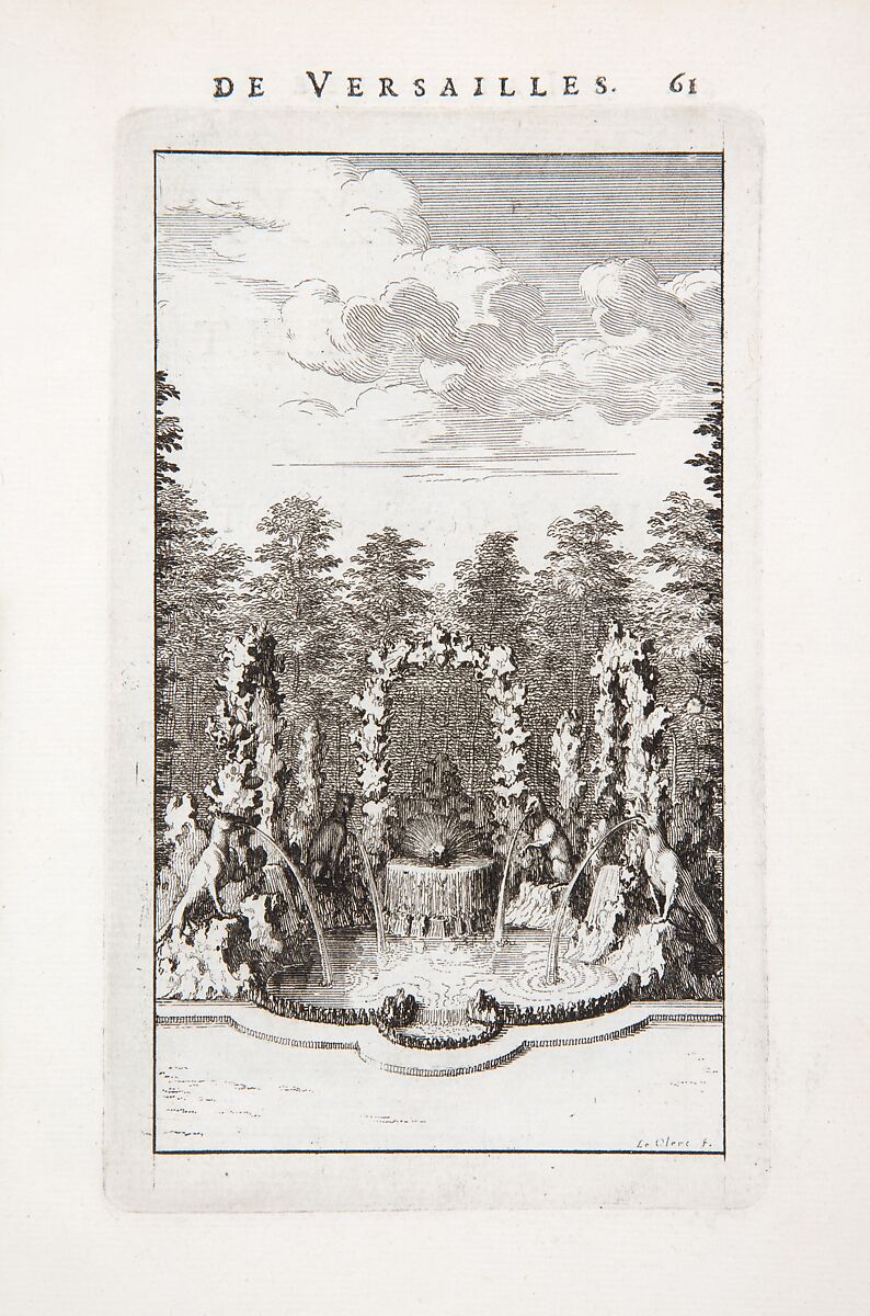Labyrinte de Versailles, Written by Isaac de Benserade, Etching