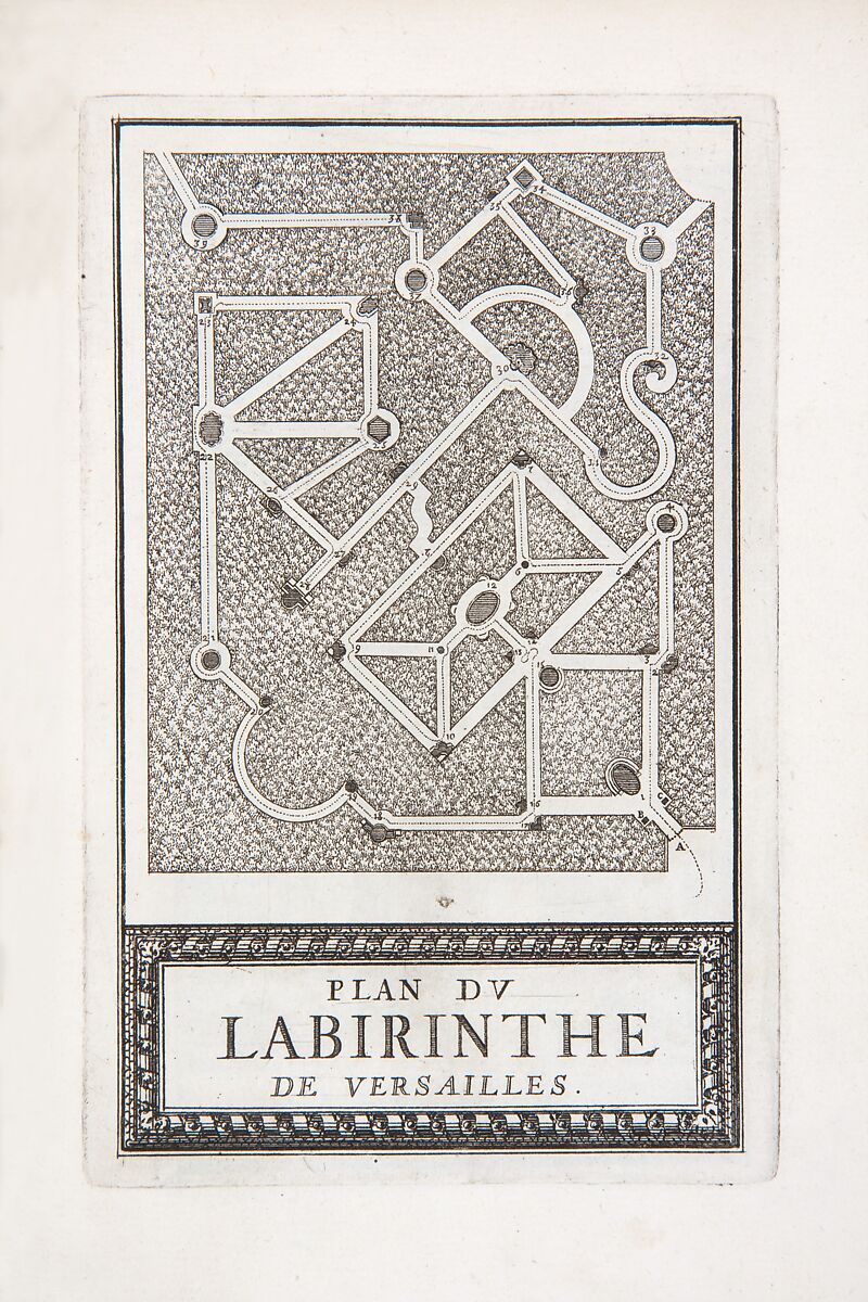Labyrinte de Versailles, Written by Isaac de Benserade, Etching