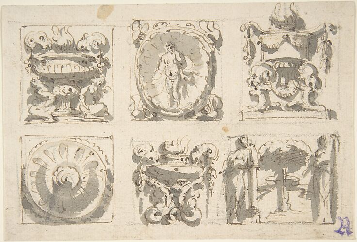 Six Designs for the Decoration of Rectangular and Horizontal reliefs