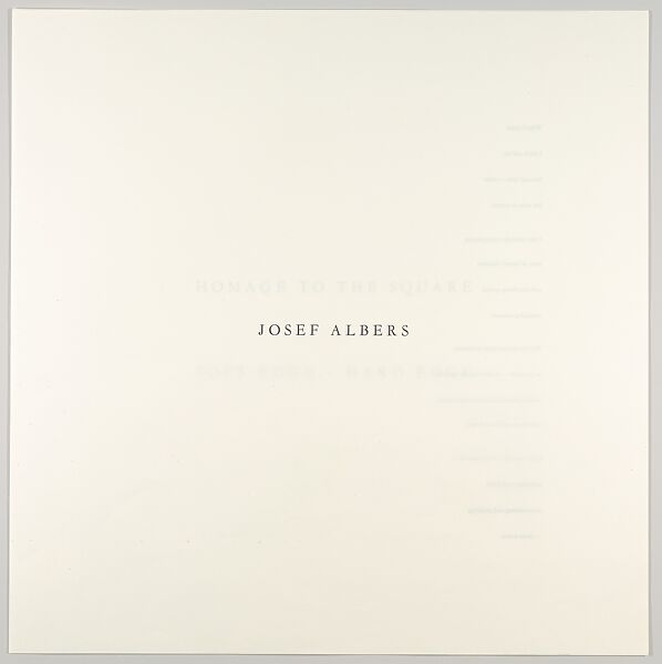 Soft Edge-Hard Edge, Josef Albers (American (born Germany), Bottrop 1888–1976 New Haven, Connecticut), Screenprint