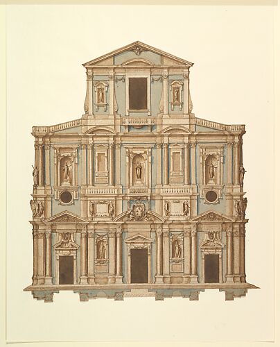 Drawing for Buontalenti's Model for the Facade of S. Maria del Fiore of Florence