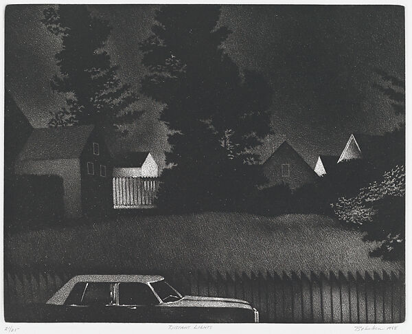 Distant Lights, William Behnken (American, born 1943), aquatint 