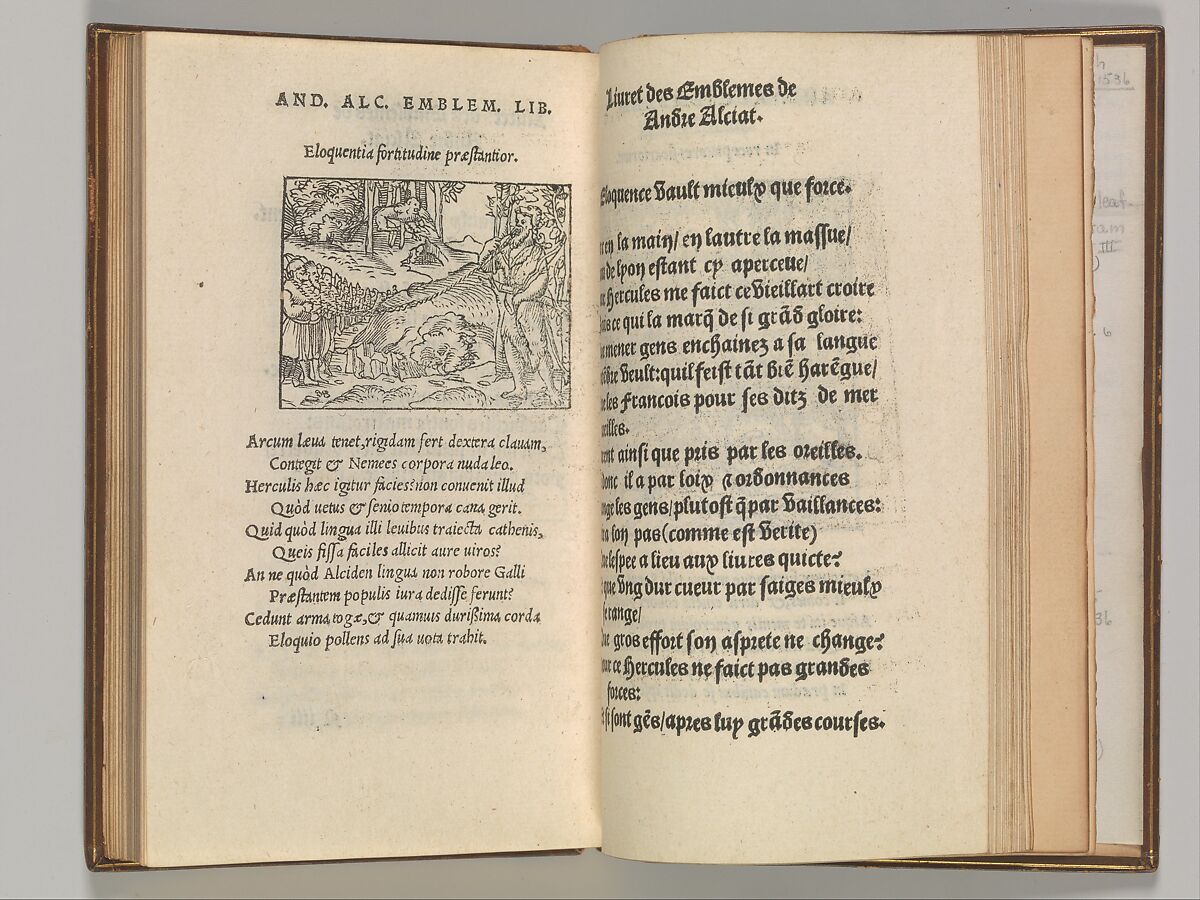 Livret Emblemes de maistre Andre Alciati, Andrea Alciato (Italian, 1492–1550), woodcut 