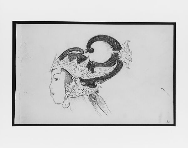 Head of a Javanese Dancer in Profile (from Sketchbook of Javanese Dancers), John Singer Sargent (American, Florence 1856–1925 London), Graphite on off-white wove paper, American