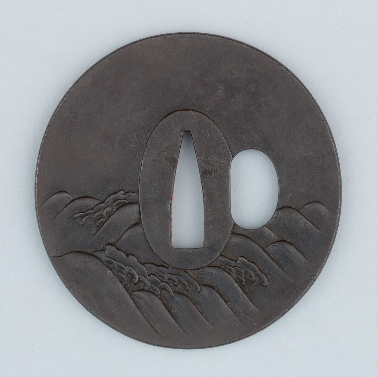 Sword Guard (Tsuba), Iron, gold, copper, Japanese