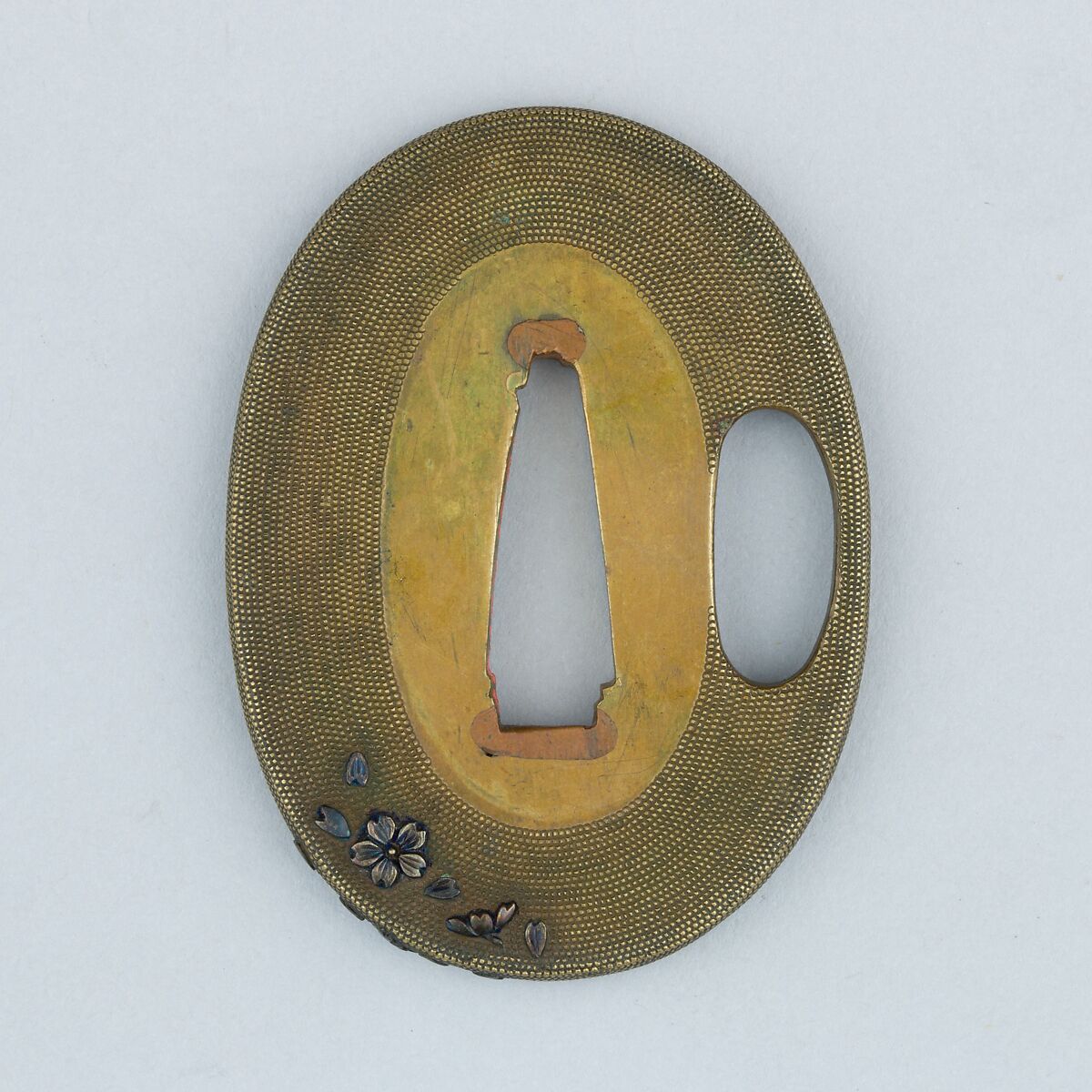 Sword Guard (Tsuba), Copper alloy (sentoku), silver, copper, Japanese