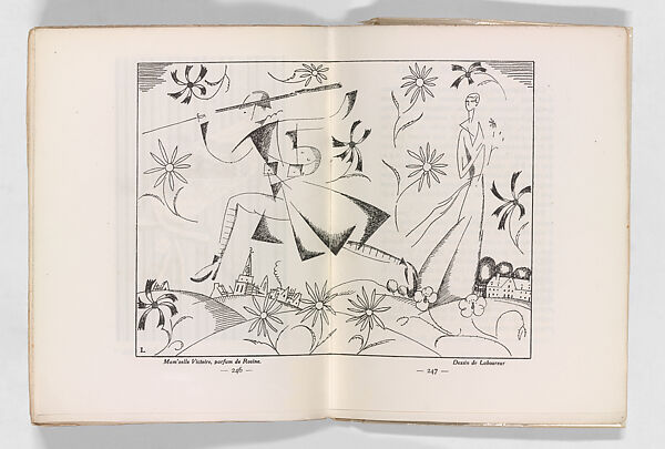 Almanach des Lettres et des Arts--Calendrier pour 1917, Raoul Dufy (French, Le Havre 1877–1953 Forcalquier), Woodblock by Dufy with photographic illustrations 