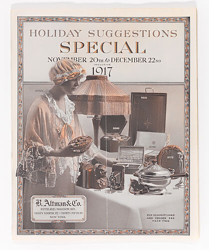 Holiday Suggestions—Special, Nov. 20th to Dec. 22nd, 1917 [trade catalogue]