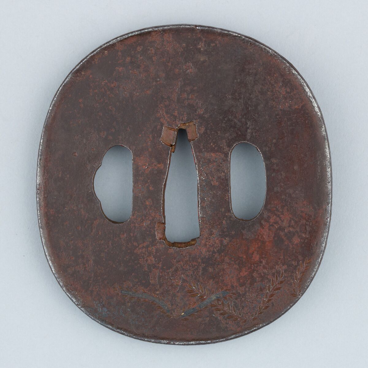 Sword Guard (Tsuba), Iron, silver, pewter, copper, Japanese