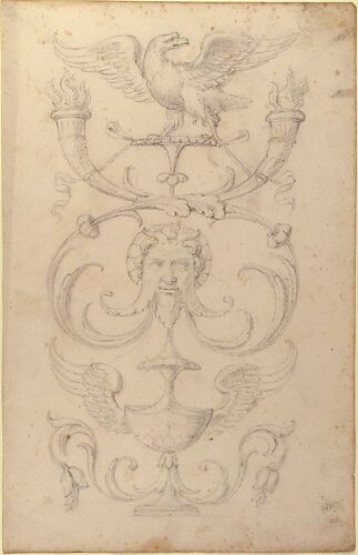 Drawing of a Grotesque after a 16th-century Decorative Relief