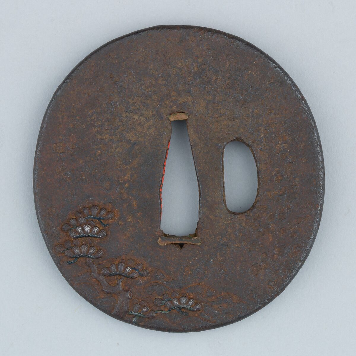 Sword Guard (Tsuba), Iron, gold, silver, copper, Japanese