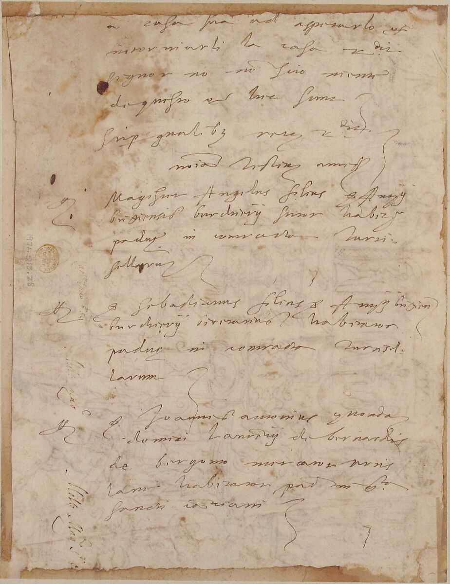 Sketches of Grotesques, Giovanni Antonio Dosio (Italian, Florence/S. Gimignano 1533–1609 Rome/Naples), Pen and brown ink