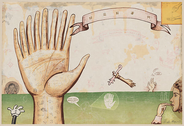 Hand of Power, Enrique Chagoya (American, born Mexico 1953), Lithograph, litho-engraving and woodcut 