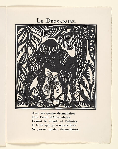 Le Bestiaire ou Cortège d'Orphée, Written by Guillaume Apollinaire (French, Rome 1880–1918 Paris), Wood engravings