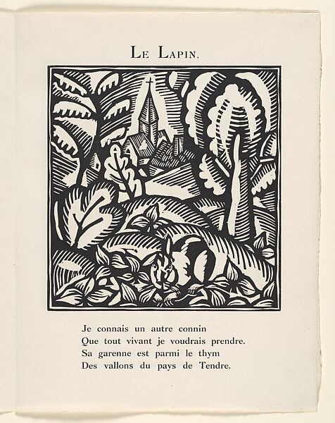 Le Bestiaire ou Cortège d'Orphée, Written by Guillaume Apollinaire (French, Rome 1880–1918 Paris), Wood engravings