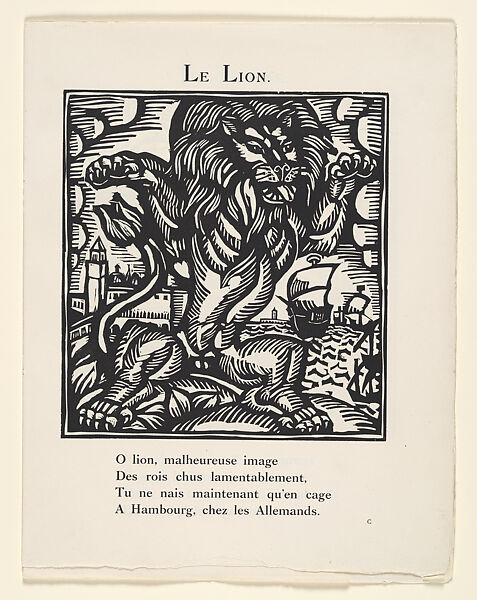 Le Bestiaire ou Cortège d'Orphée, Written by Guillaume Apollinaire (French, Rome 1880–1918 Paris), Wood engravings