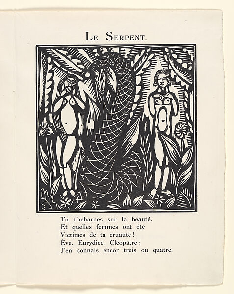 Le Bestiaire ou Cortège d'Orphée, Written by Guillaume Apollinaire (French, Rome 1880–1918 Paris), Wood engravings