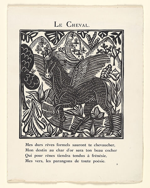 Le Bestiaire ou Cortège d'Orphée, Written by Guillaume Apollinaire (French, Rome 1880–1918 Paris), Wood engravings