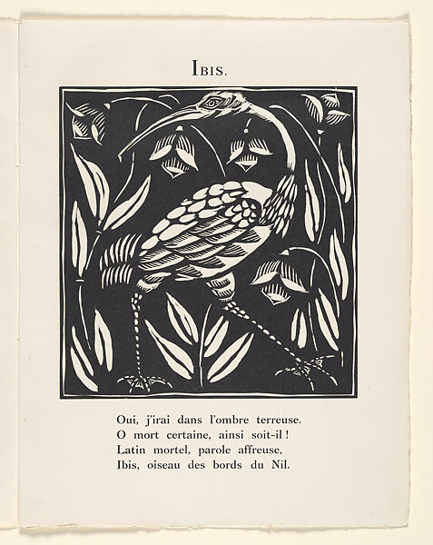 Le Bestiaire ou Cortège d'Orphée, Written by Guillaume Apollinaire (French, Rome 1880–1918 Paris), Wood engravings