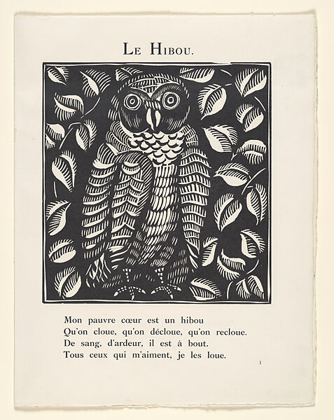 Le Bestiaire ou Cortège d'Orphée, Written by Guillaume Apollinaire (French, Rome 1880–1918 Paris), Wood engravings