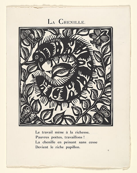 Le Bestiaire ou Cortège d'Orphée, Written by Guillaume Apollinaire (French, Rome 1880–1918 Paris), Wood engravings