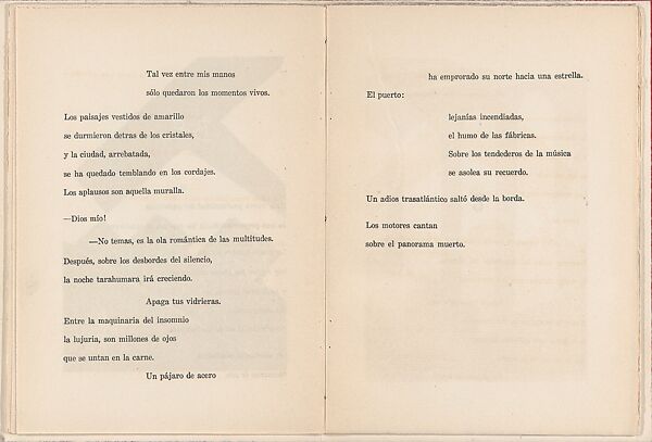 Urbe: super-poema bolchevique en 5 cantos (Urbe: Bolshevik Super-poem in 5 Parts), Manuel Maples Arce (Mexican, Papantla 1898–1980 Mexico City), Woodcut illustrations