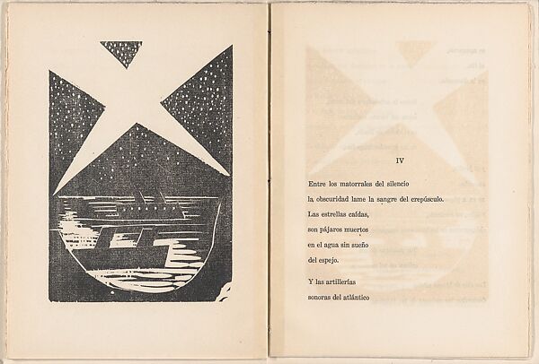 Urbe: super-poema bolchevique en 5 cantos (Urbe: Bolshevik Super-poem in 5 Parts), Manuel Maples Arce (Mexican, Papantla 1898–1980 Mexico City), Woodcut illustrations