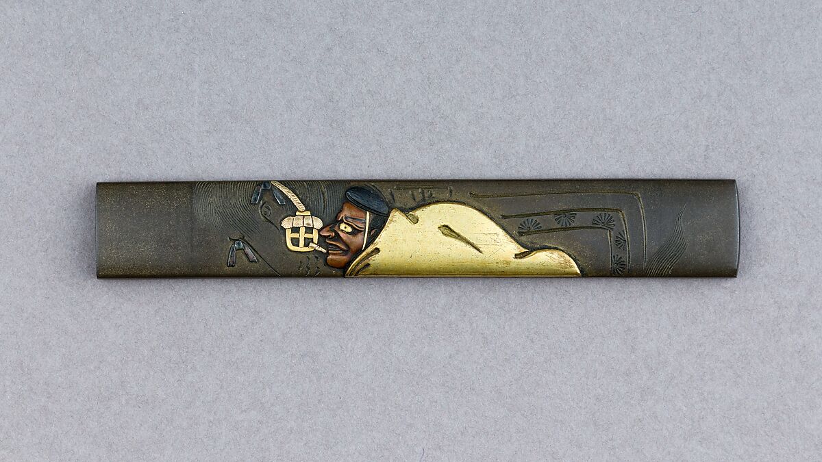 Knife Handle (Kozuka), Copper-silver alloy (shibuichi), copper-gold alloy (shakudō), copper, gold, silver, Japanese 