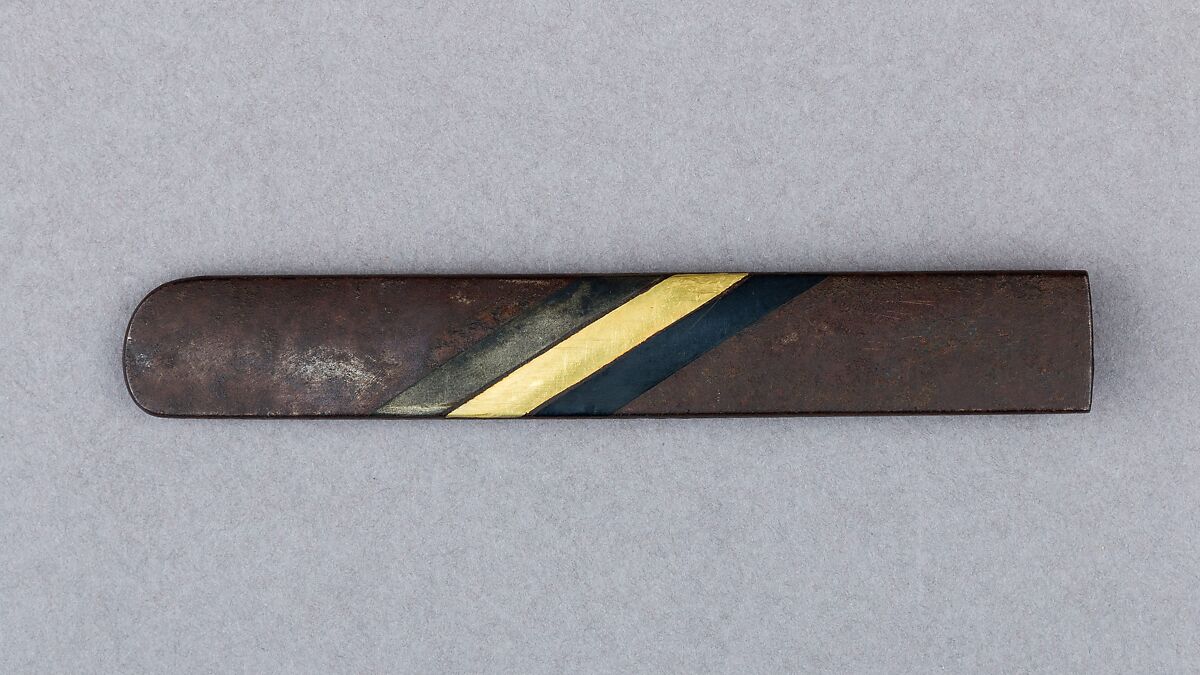 Knife Handle (Kozuka), Iron, copper, copper-silver alloy (shibuichi), copper-gold alloy (shakudō), gold, Japanese