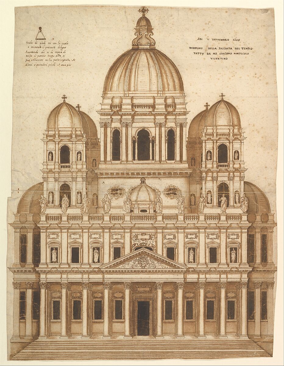 Giacomo Monticolo of Vicenza | Unexecuted Design for the Façade of the ...