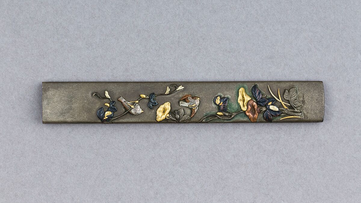 Knife Handle (Kozuka), Copper-silver alloy (shibuichi), copper-gold alloy (shakudō), copper, gold, silver, Japanese 