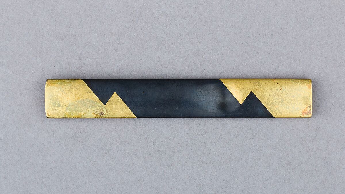 Knife Handle (Kozuka), Copper-gold alloy (shakudō), gold, Japanese