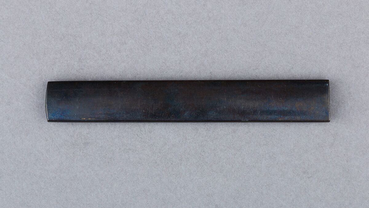 Knife Handle (Kozuka), Copper-gold alloy (shakudō), gold, silver, copper, Japanese