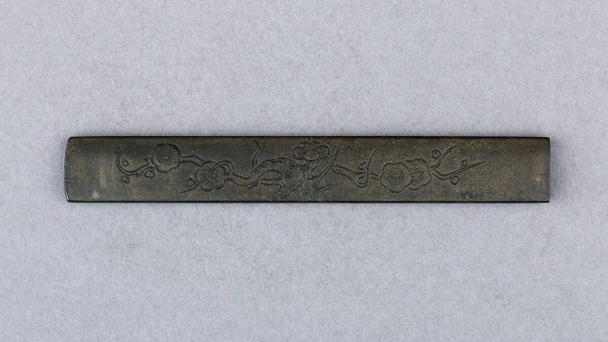 Knife Handle (Kozuka), Copper-gold alloy (shakudō), copper-silver alloy (shibuichi), Japanese