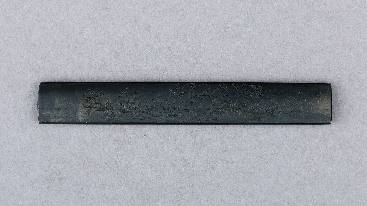 Knife Handle (Kozuka), Copper-gold alloy (shakudō), gold, copper-silver alloy (shibuichi), Japanese