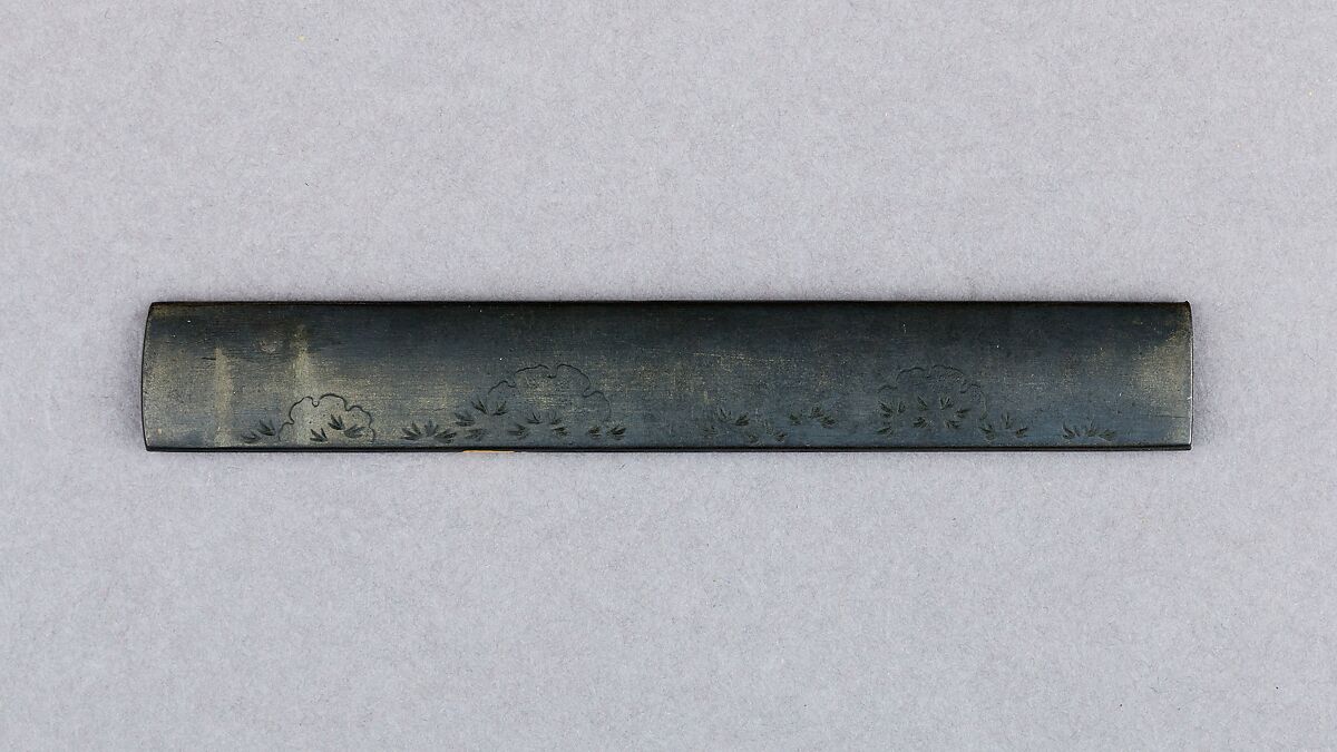 Knife Handle (Kozuka), Copper-gold alloy (shakudō), gold, silver, copper-silver alloy (shibuichi), Japanese
