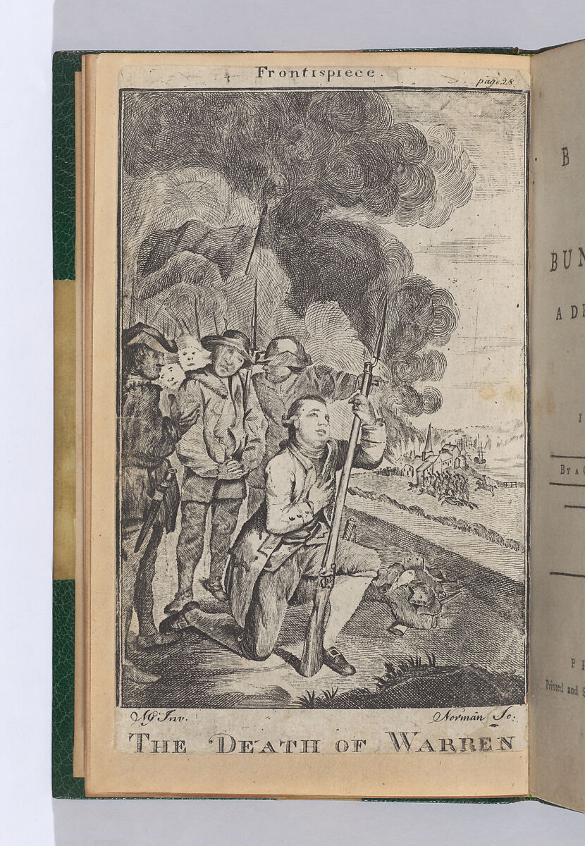The Battle of Bunker Hill, a dramatic piece, etc., Hugh Henry Brackenridge (American, Campbeltown, Scotland 1748–1816), Illustrations: etching and engraving