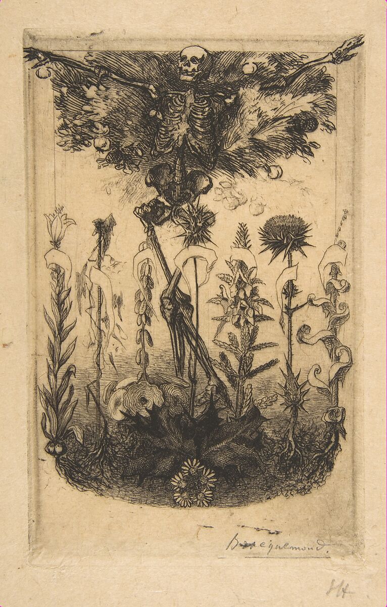 Félix Bracquemond, Frontispiece for Les Fleurs du Mal