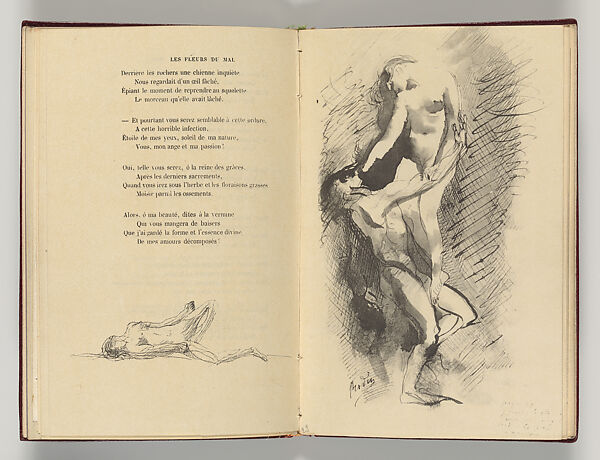 Vingt-sept poèmes des Fleurs du Mal, Written by Charles Baudelaire (French, Paris 1821–1867 Paris)