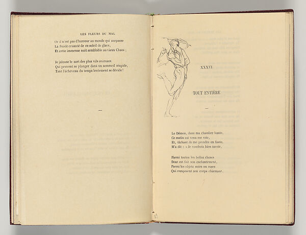 Vingt-sept poèmes des Fleurs du Mal, Written by Charles Baudelaire (French, Paris 1821–1867 Paris)
