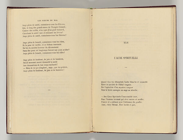Vingt-sept poèmes des Fleurs du Mal, Written by Charles Baudelaire (French, Paris 1821–1867 Paris)