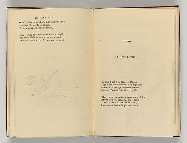 Vingt-sept poèmes des Fleurs du Mal, Written by Charles Baudelaire (French, Paris 1821–1867 Paris)