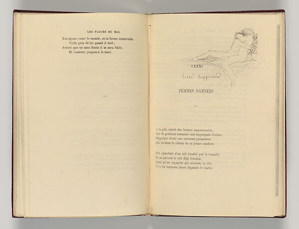 Vingt-sept poèmes des Fleurs du Mal, Written by Charles Baudelaire (French, Paris 1821–1867 Paris)