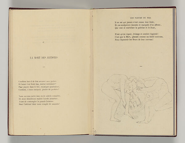 Vingt-sept poèmes des Fleurs du Mal, Written by Charles Baudelaire (French, Paris 1821–1867 Paris)