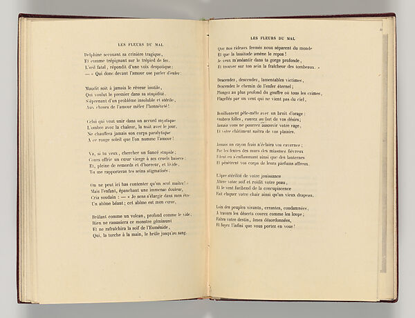 Vingt-sept poèmes des Fleurs du Mal, Written by Charles Baudelaire (French, Paris 1821–1867 Paris)