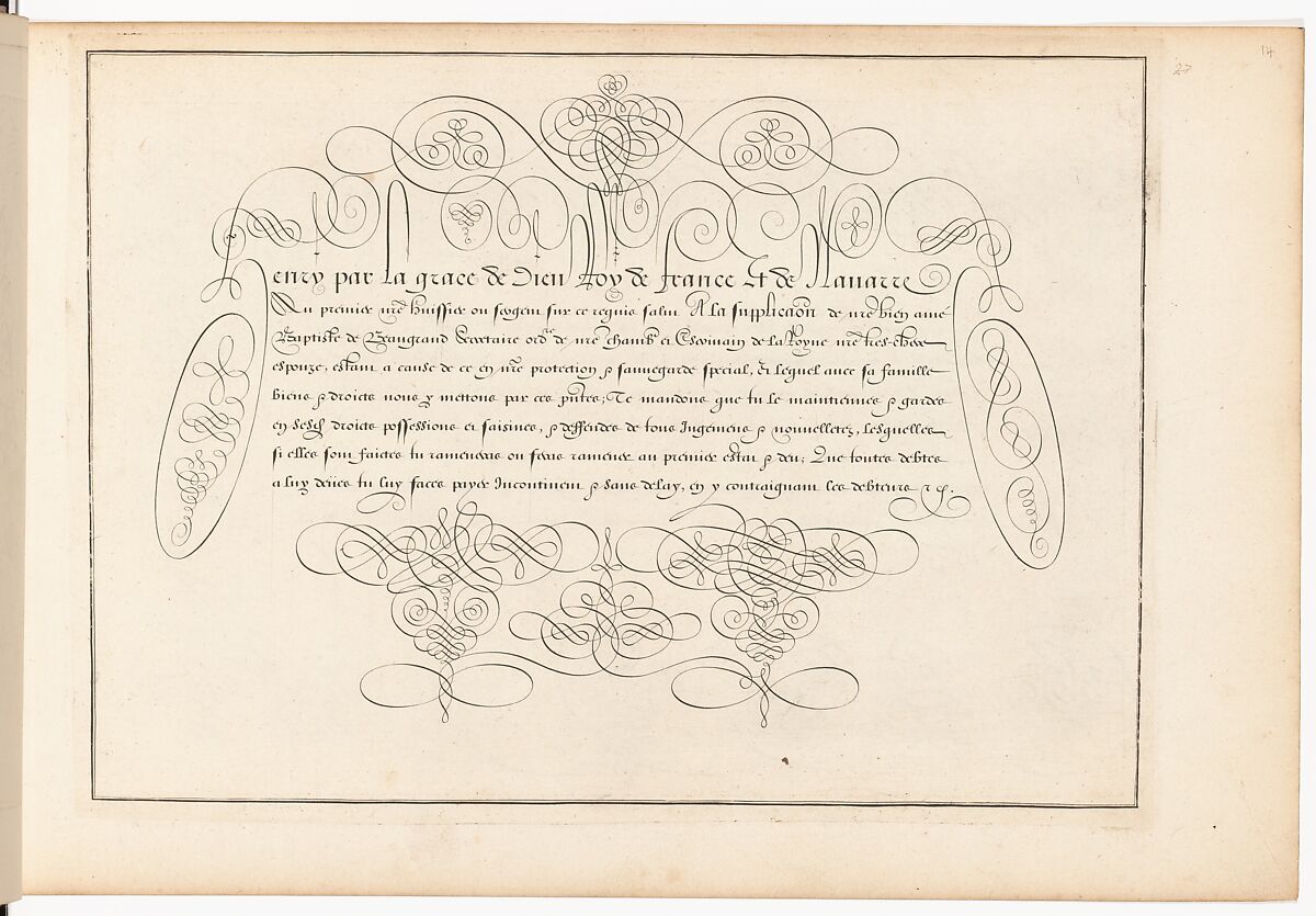 Panchrestographie & Poecilographie, Jean de Beaugrand (French, active 17th century), Engraving